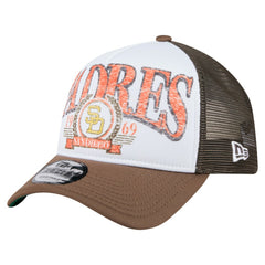 MLB San Diego Padres New Era Distressed 9FORTY A-Frame Adjustable Trucker Hat