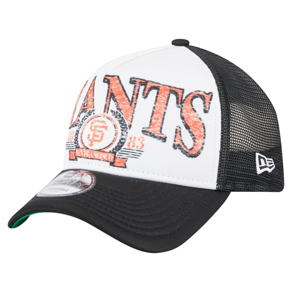 MLB San Francisco Giants New Era Distressed 9FORTY A-Frame Adjustable Trucker Hat