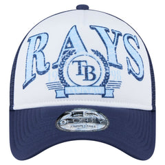 MLB Tampa Bay Rays New Era Distressed 9FORTY A-Frame Adjustable Trucker Hat