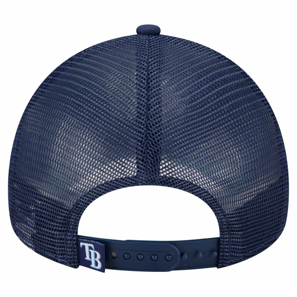 MLB Tampa Bay Rays New Era Distressed 9FORTY A-Frame Adjustable Trucker Hat