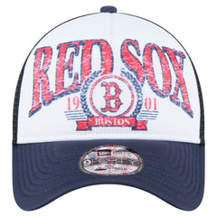 MLB Boston Red Sox New Era Distressed 9FORTY A-Frame Adjustable Trucker Hat