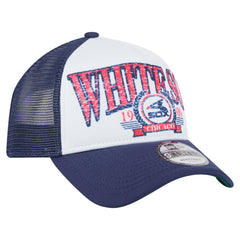 MLB Chicago White Sox New Era Distressed 9FORTY A-Frame Adjustable Trucker Hat