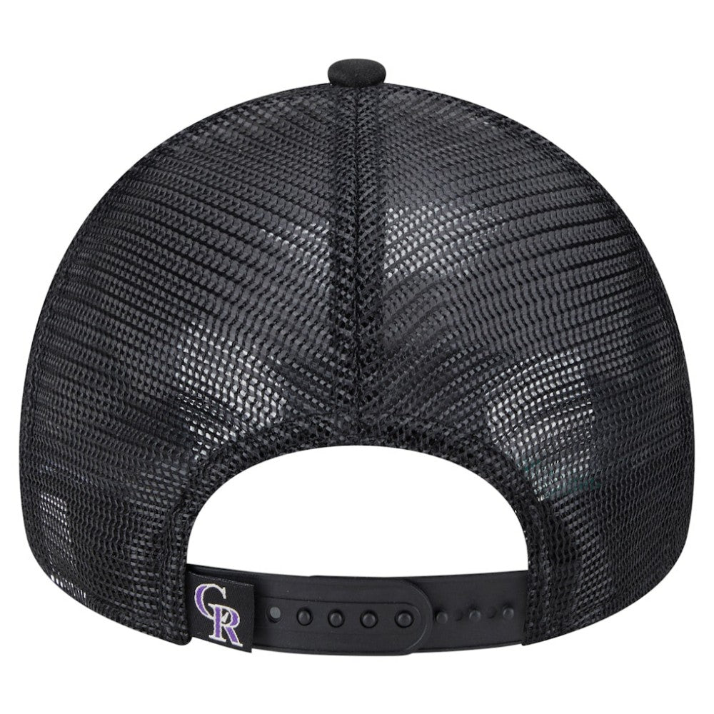 MLB Colorado Rockies New Era Distressed 9FORTY A-Frame Adjustable Trucker Hat