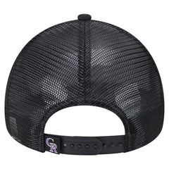 MLB Colorado Rockies New Era Distressed 9FORTY A-Frame Adjustable Trucker Hat