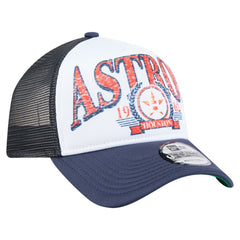 MLB Houston Astros New Era Distressed 9FORTY A-Frame Adjustable Trucker Hat