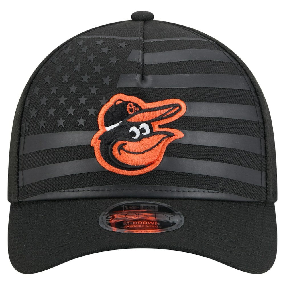 MLB Baltimore Orioles New Era American Flag 9FORTY M-Crown A-Frame Adjustable Hat