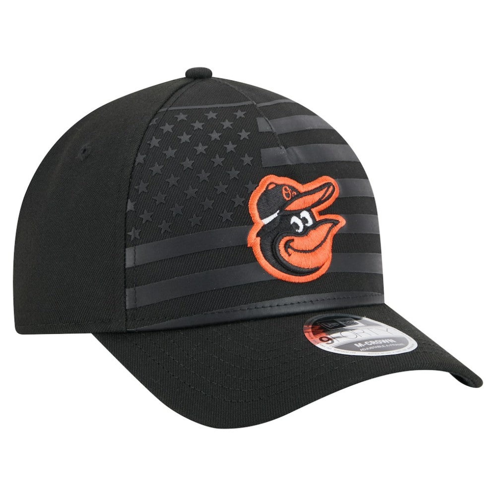 MLB Baltimore Orioles New Era American Flag 9FORTY M-Crown A-Frame Adjustable Hat