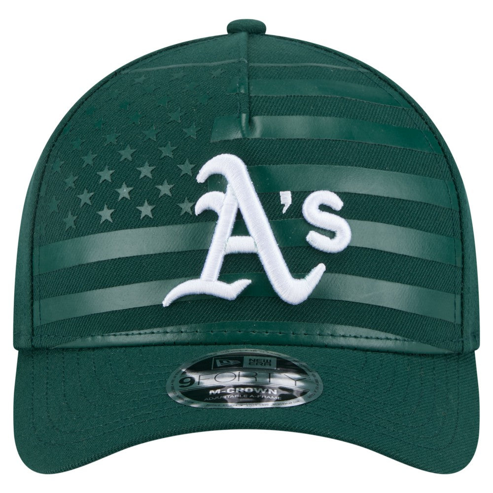 MLB Athletics New Era American Flag 9FORTY M-Crown A-Frame Adjustable Hat