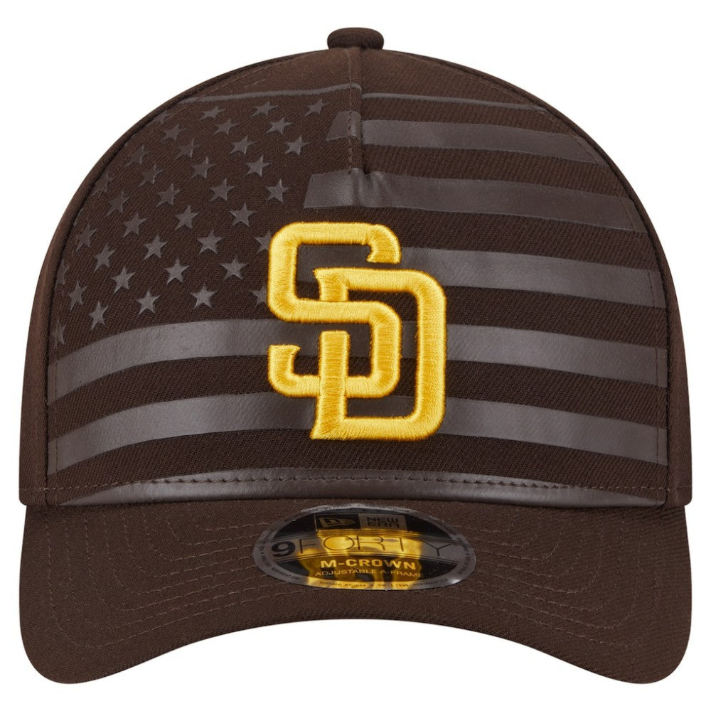 MLB San Diego Padres New Era American Flag 9FORTY M-Crown A-Frame Adjustable Hat