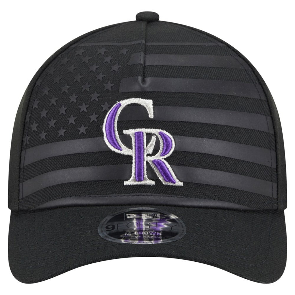 MLB Colorado Rockies New Era American Flag 9FORTY M-Crown A-Frame Adjustable Hat