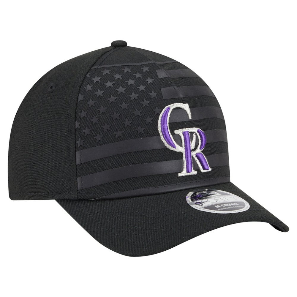 MLB Colorado Rockies New Era American Flag 9FORTY M-Crown A-Frame Adjustable Hat