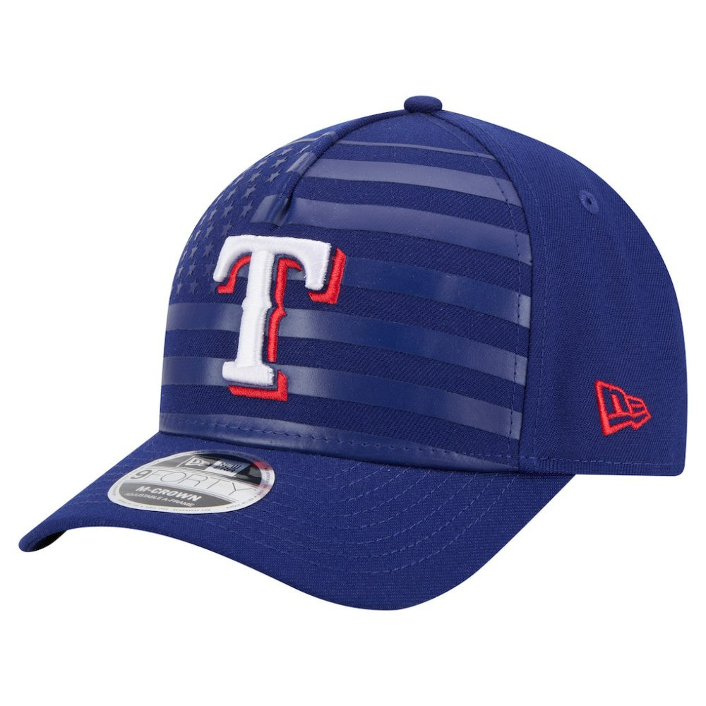MLB Texas Rangers New Era American Flag 9FORTY M-Crown A-Frame Adjustable Hat
