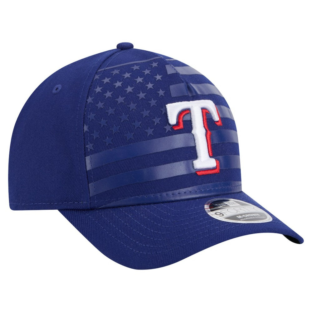 MLB Texas Rangers New Era American Flag 9FORTY M-Crown A-Frame Adjustable Hat