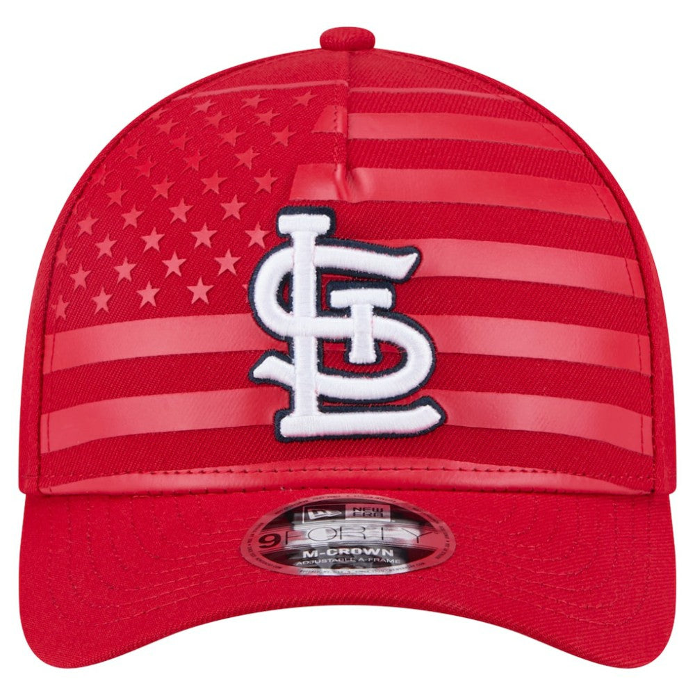 MLB St. Louis Cardinals New Era American Flag 9FORTY M-Crown A-Frame Adjustable Hat