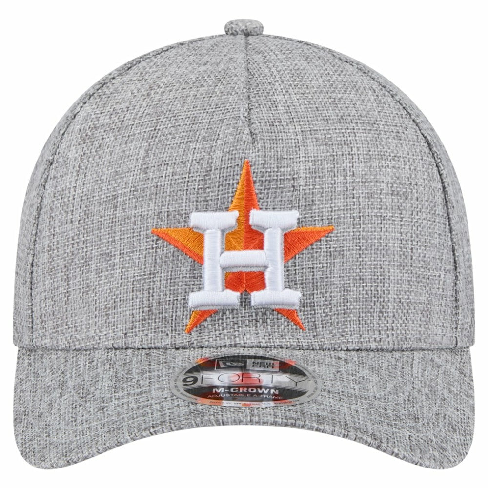 MLB Houston Astros New Era Cotton Weave M-Crown A-Frame 9FORTY Adjustable Hat