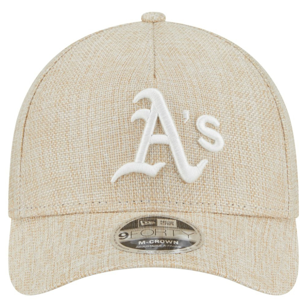 MLB Athletics New Era Cotton Weave M-Crown A-Frame 9FORTY Adjustable Hat