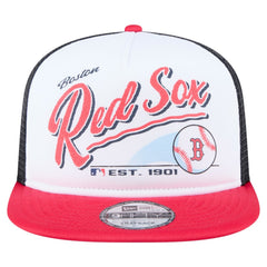 MLB Boston Red Sox New Era Retro Script Trucker 9FIFTY Snapback Hat