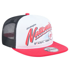 MLB Washington Nationals New Era Retro Script Trucker 9FIFTY Snapback Hat