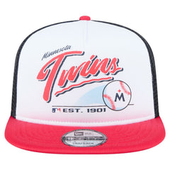MLB Minnesota Twins New Era Retro Script Trucker 9FIFTY Snapback Hat
