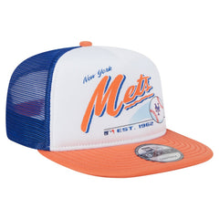 MLB New York Mets New Era Retro Script Trucker 9FIFTY Snapback Hat