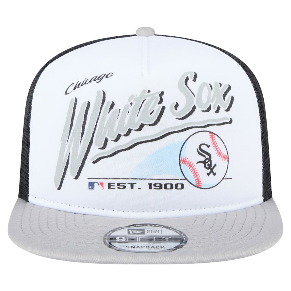 MLB Chicago White Sox New Era Retro Script Trucker 9FIFTY Snapback Hat