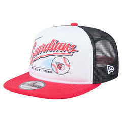 MLB Cleveland Guardians New Era Retro Script Trucker 9FIFTY Snapback Hat