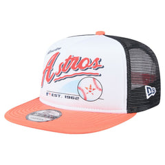 MLB Houston Astros New Era Retro Script Trucker 9FIFTY Snapback Hat