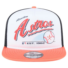 MLB Houston Astros New Era Retro Script Trucker 9FIFTY Snapback Hat