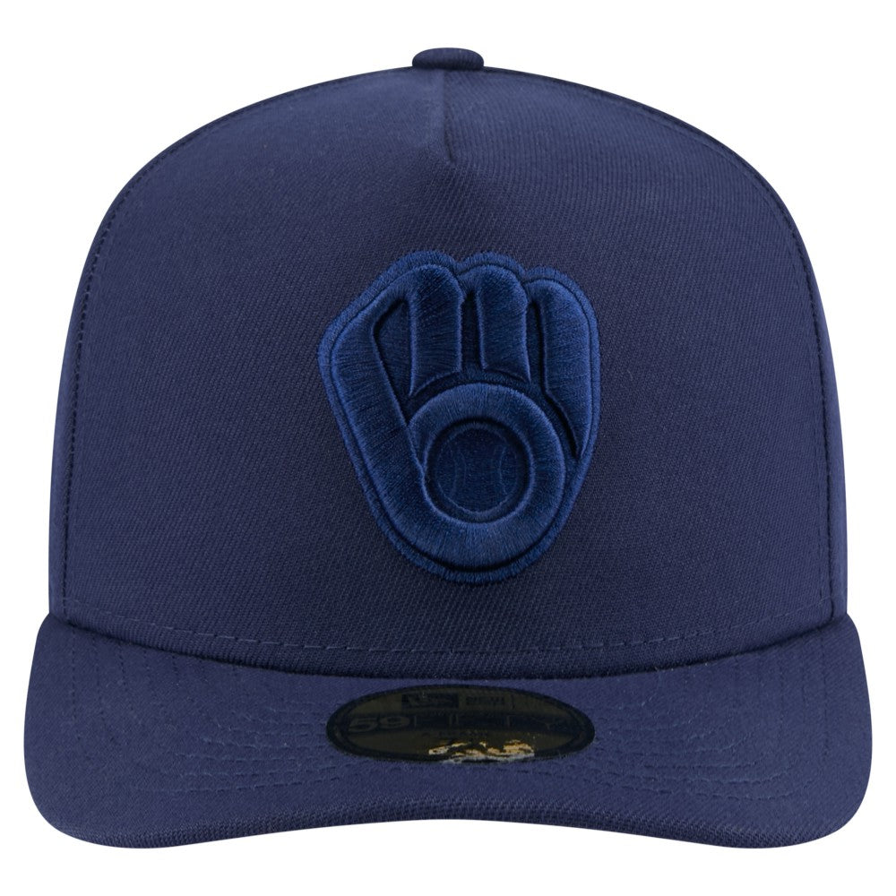 MLB Milwaukee Brewers New Era Color Pack A-Frame 59FIFTY Fitted Hat