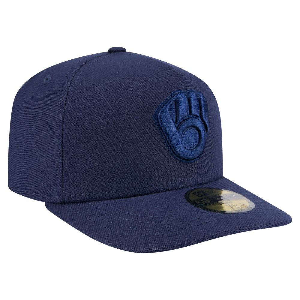 MLB Milwaukee Brewers New Era Color Pack A-Frame 59FIFTY Fitted Hat