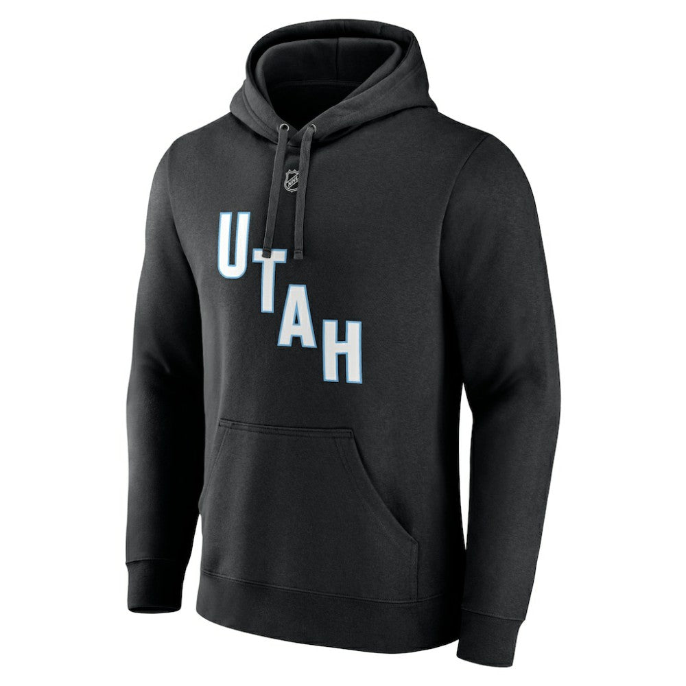 NHL Black Nick Schmaltz NHL Utah Fanatics Authentic Stack Name & Number Tri-Blend Pullover Hoodie