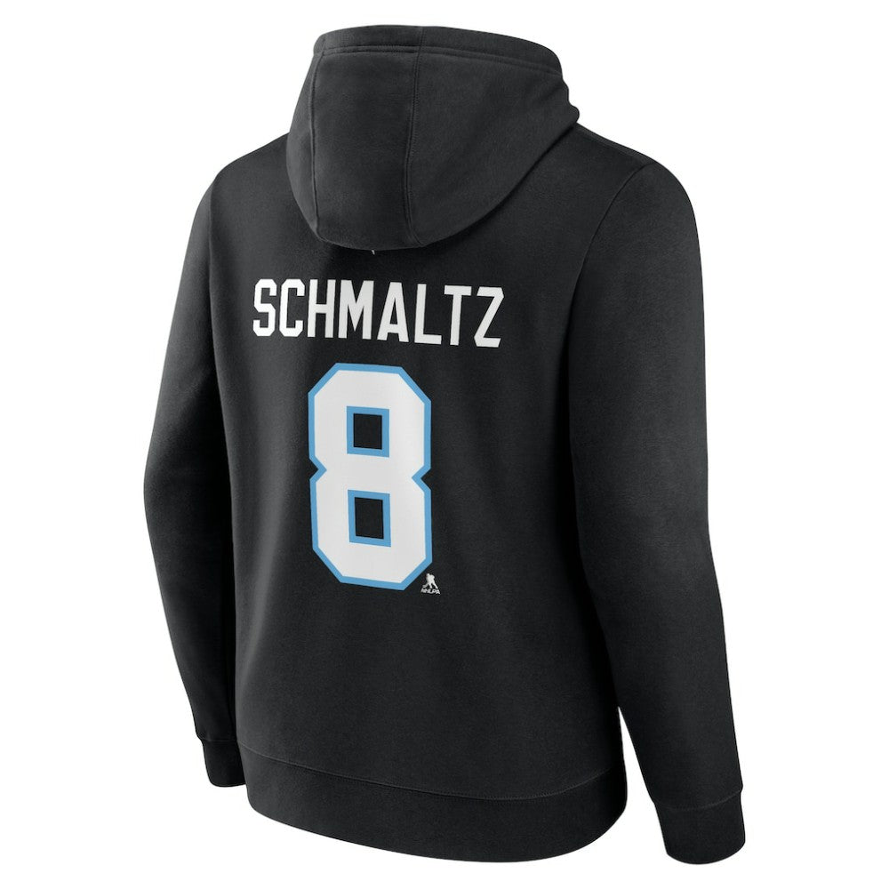 NHL Black Nick Schmaltz NHL Utah Fanatics Authentic Stack Name & Number Tri-Blend Pullover Hoodie