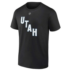 NHL Black Clayton Keller Utah Mammoth Fanatics Authentic Stack Name & Number T-Shirt