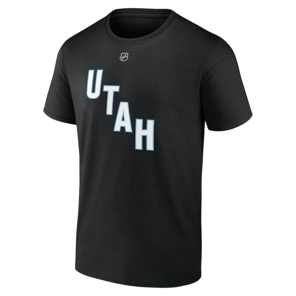 NHL Black Nick Schmaltz Utah Mammoth Fanatics Authentic Stack Name & Number T-Shirt