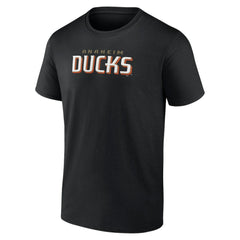 NHL Black Anaheim Ducks Wordmark Logo T-Shirt