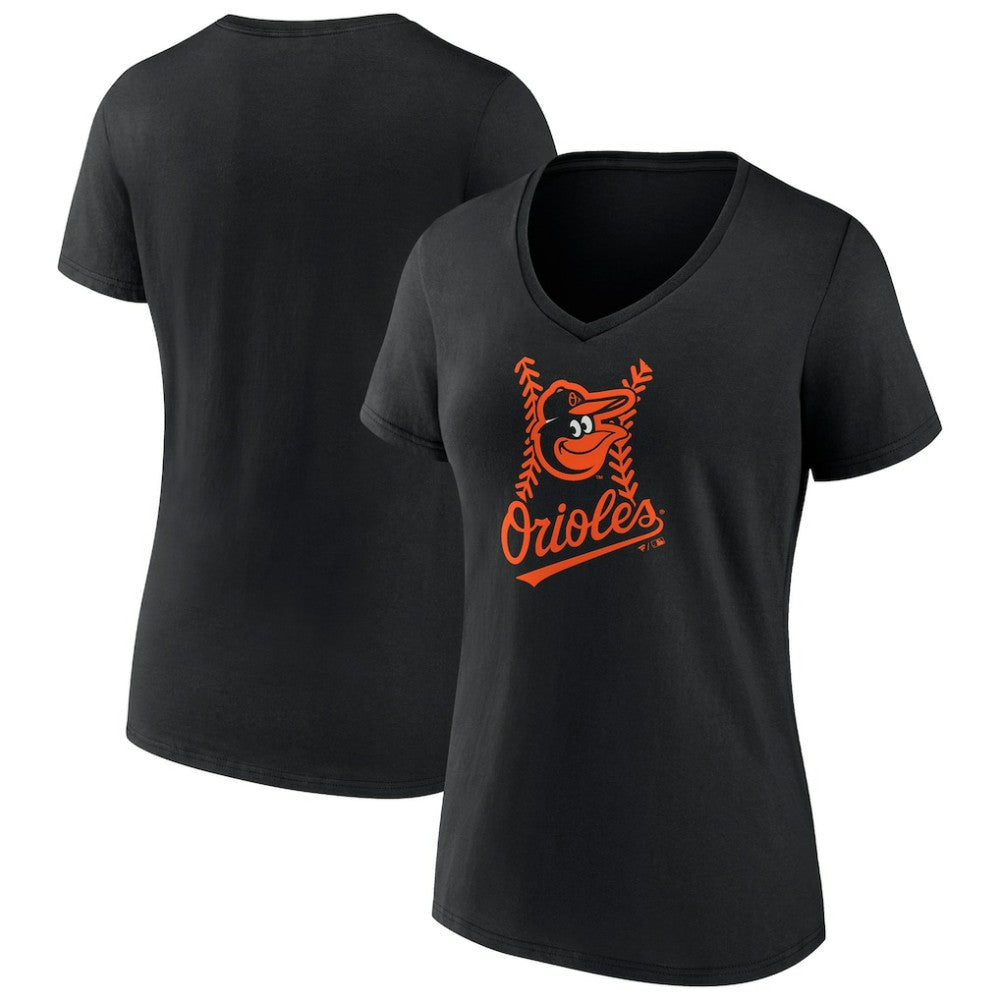 MLB Baltimore Orioles Women's Fastball V-Neck T-Shirt
