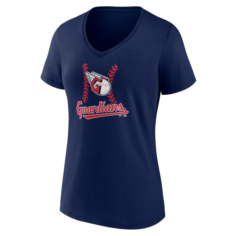 MLB Cleveland Guardians Women's Fastball V-Neck T-Shirt