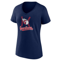 MLB Cleveland Guardians Women's Fastball V-Neck T-Shirt