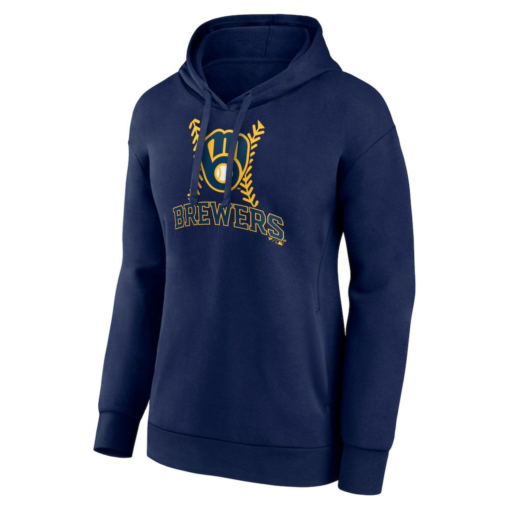 MLB Milwaukee Brewers Women's Fastball Pullover Hoodie