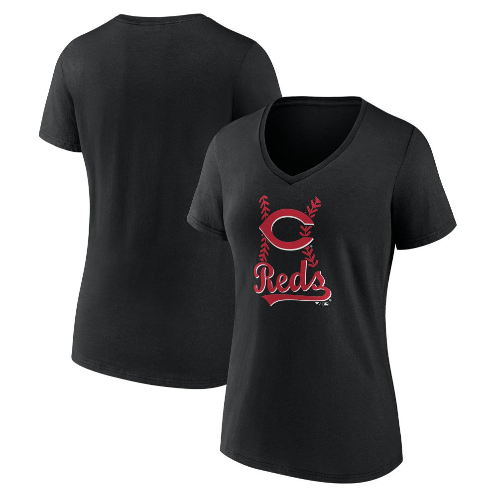 MLB Cincinnati Reds Women's Fastball V-Neck T-Shirt