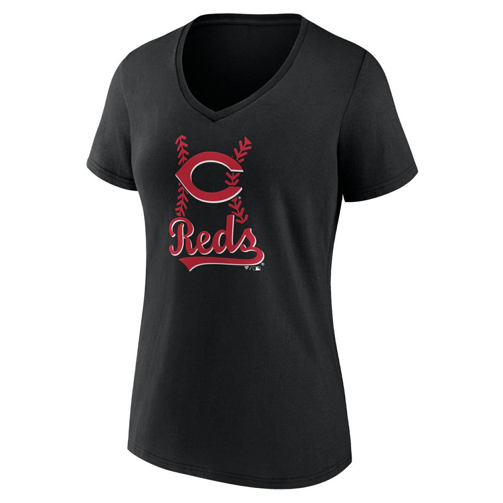 MLB Cincinnati Reds Women's Fastball V-Neck T-Shirt