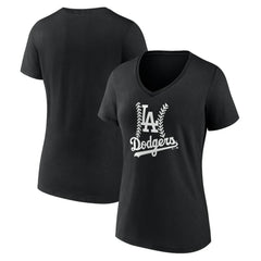 MLB Los Angeles Dodgers Women's Fastball V-Neck T-Shirt