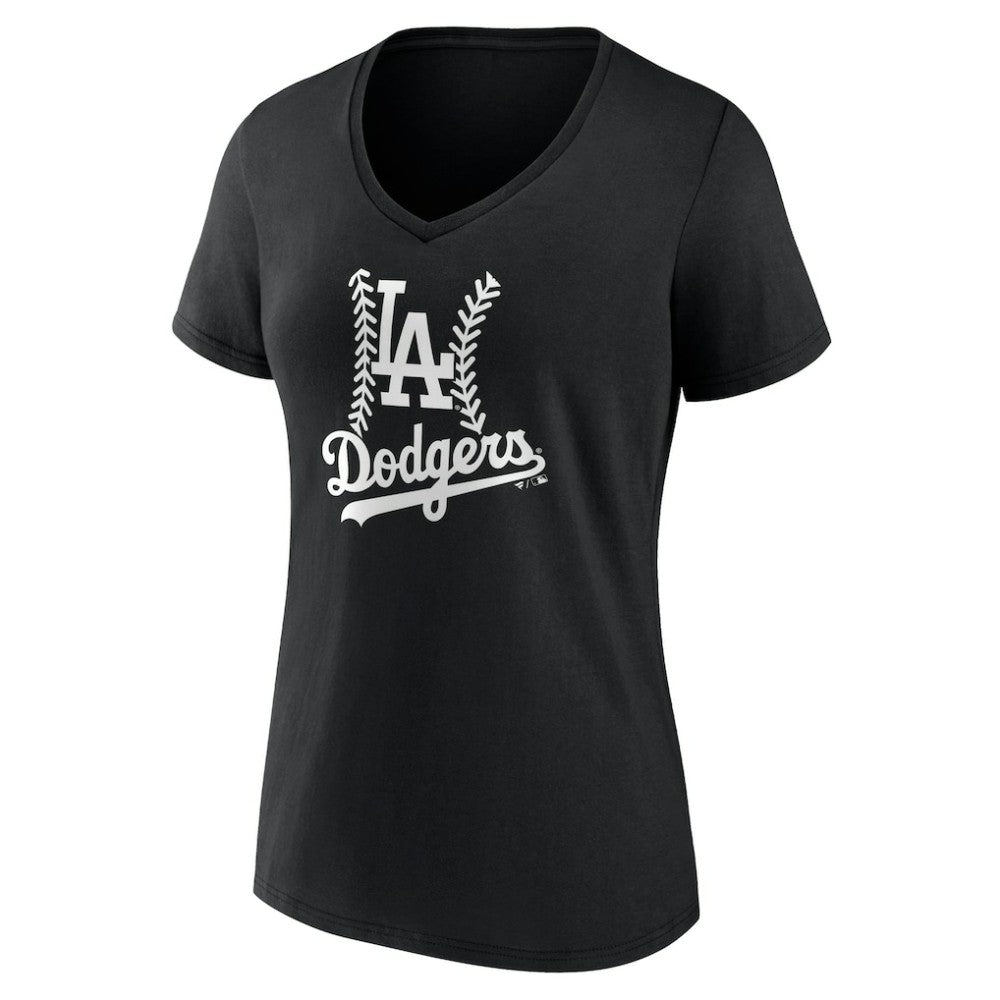 MLB Los Angeles Dodgers Women's Fastball V-Neck T-Shirt