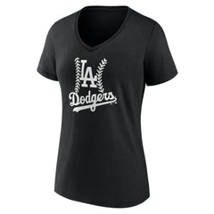 MLB Los Angeles Dodgers Women's Fastball V-Neck T-Shirt