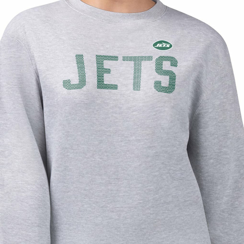 G-III 4Her by Carl Banks Women's Dot Print Fleece Pullover Sweatshirt - New York Jets