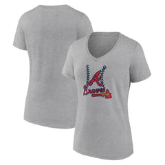 MLB Atlanta Braves Women's Fastball V-Neck T-Shirt