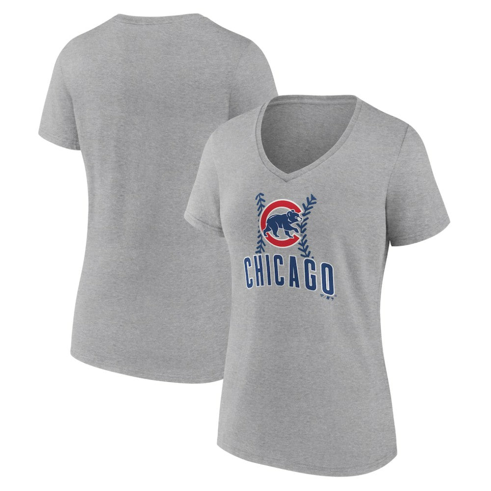 MLB Chicago Cubs Women's Fastball V-Neck T-Shirt