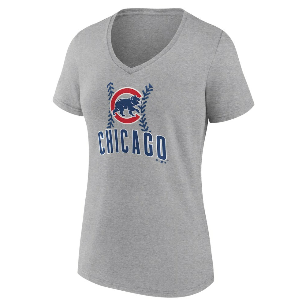 MLB Chicago Cubs Women's Fastball V-Neck T-Shirt