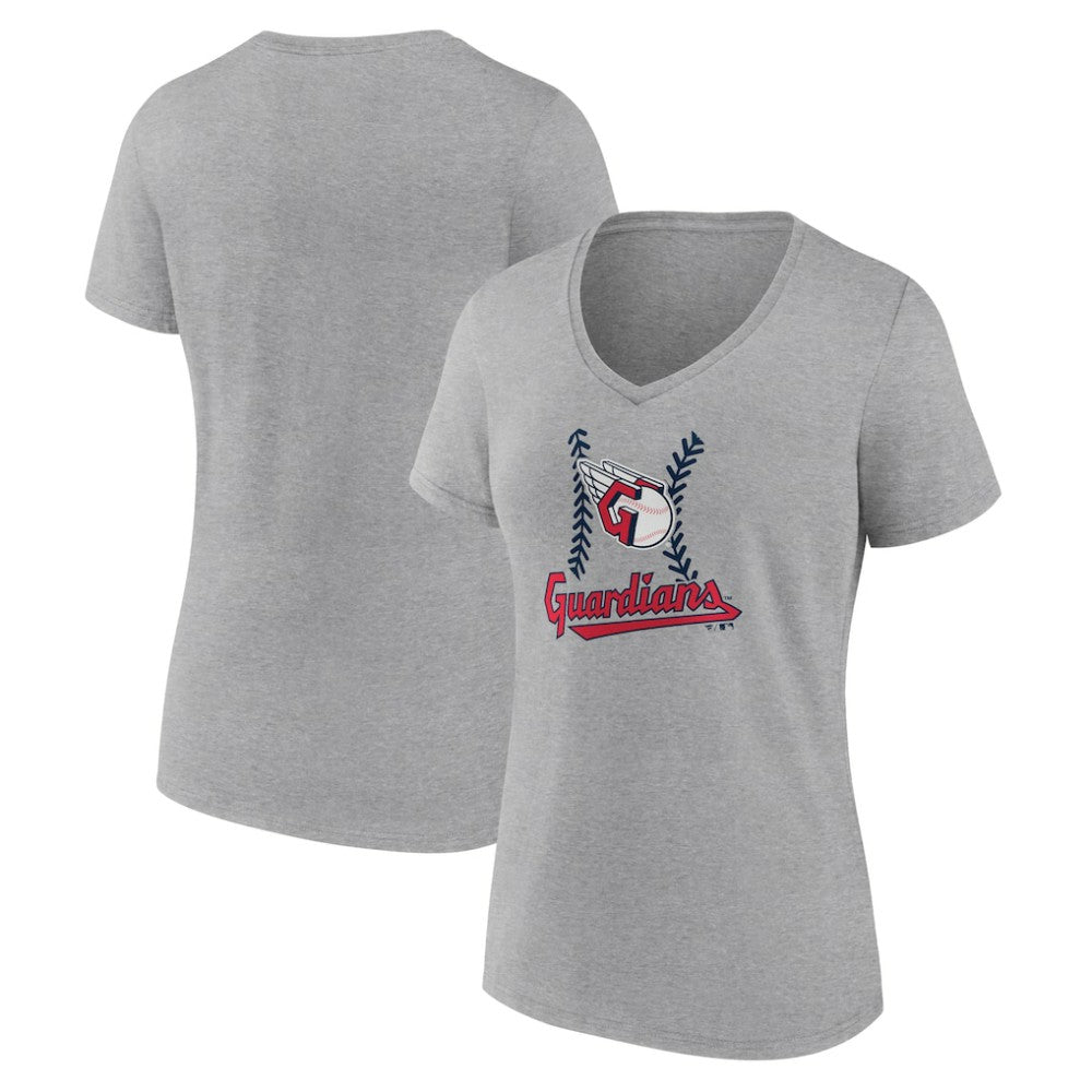 MLB Cleveland Guardians Women's Fastball V-Neck T-Shirt