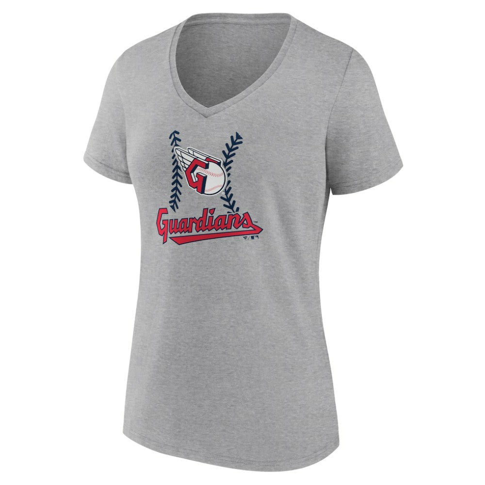 MLB Cleveland Guardians Women's Fastball V-Neck T-Shirt
